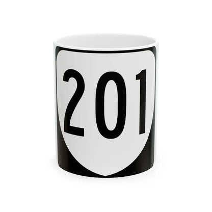 Virginia 201 1980 (Virginia) (Road Sign) White Coffee Mug 11oz - Go Mug Yourself