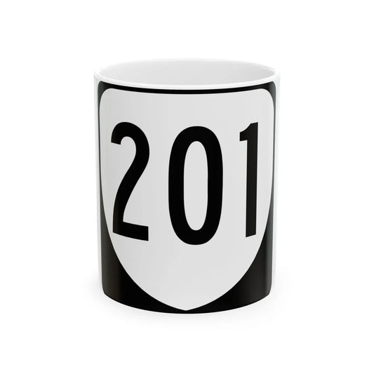 Virginia 201 1980 (Virginia) (Road Sign) White Coffee Mug 11oz - Go Mug Yourself