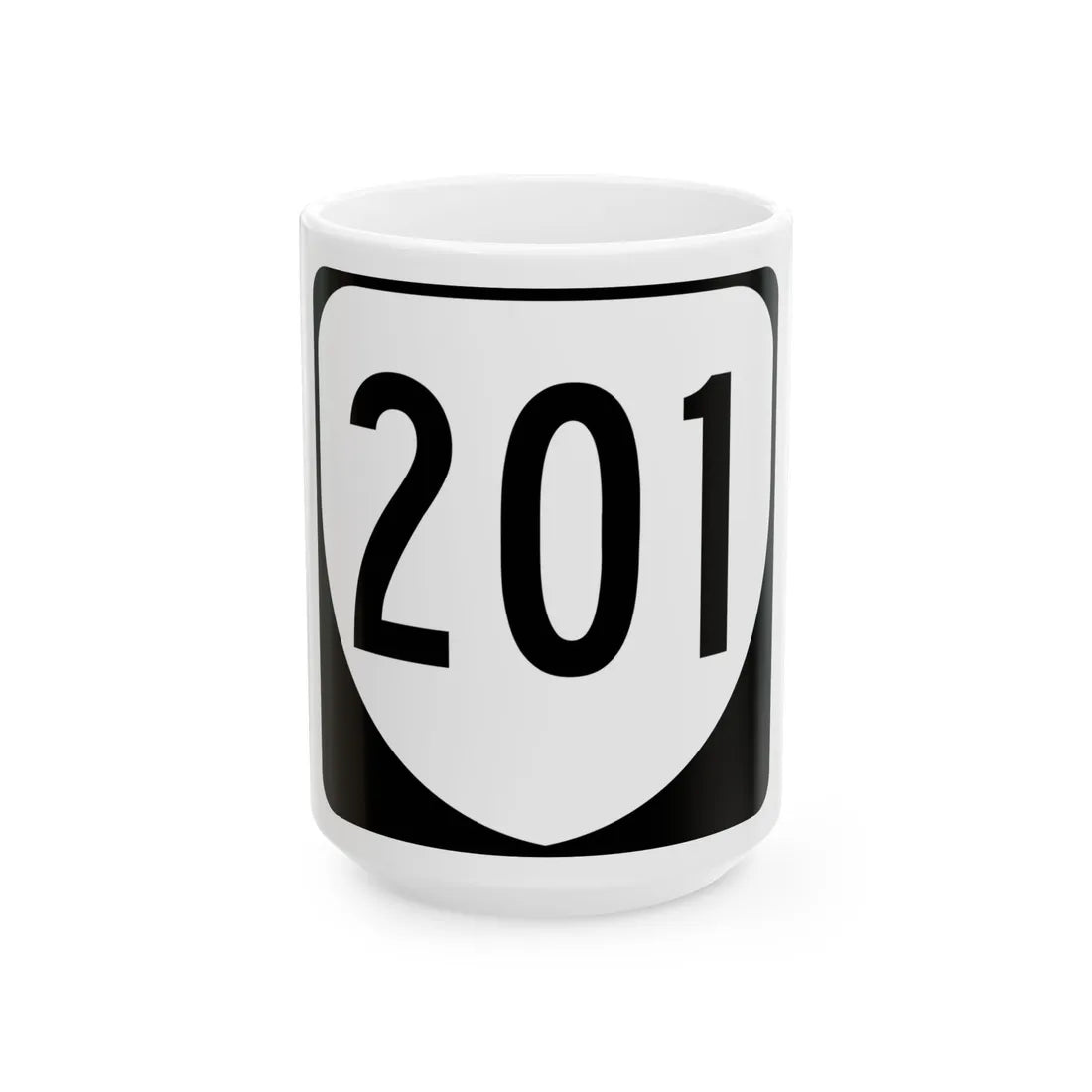 Virginia 201 1980 (Virginia) (Road Sign) White Coffee Mug 15oz - Go Mug Yourself