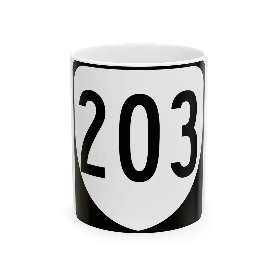 Virginia 203 1980 (Virginia) (Road Sign) White Coffee Mug 11oz - Go Mug Yourself