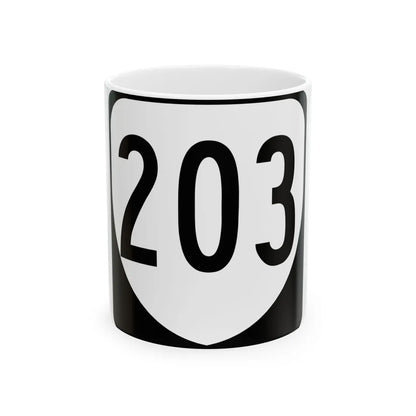 Virginia 203 1980 (Virginia) (Road Sign) White Coffee Mug 11oz - Go Mug Yourself