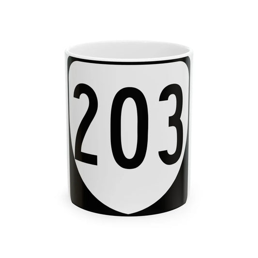 Virginia 203 1980 (Virginia) (Road Sign) White Coffee Mug 11oz - Go Mug Yourself