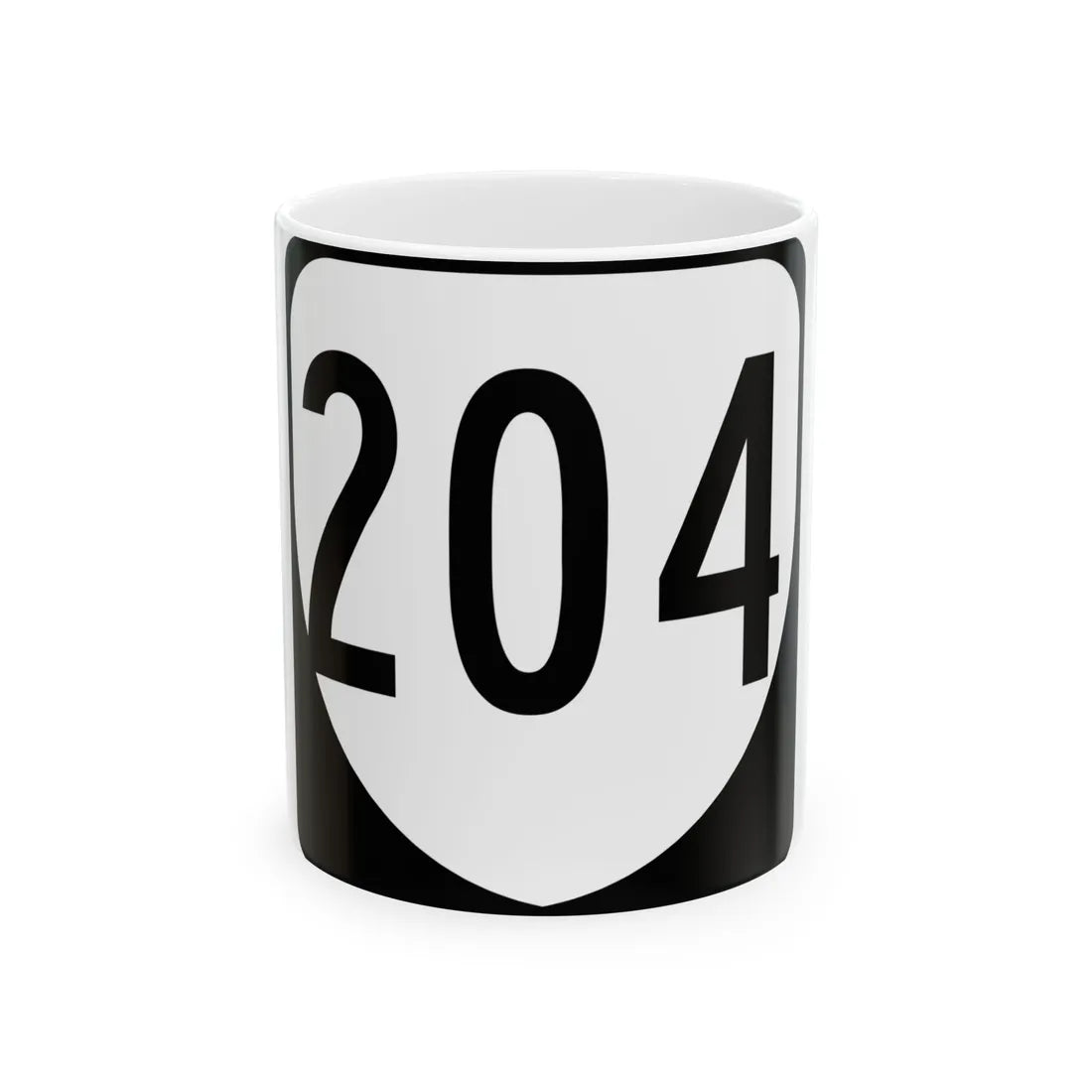 Virginia 204 1980 (Virginia) (Road Sign) White Coffee Mug 11oz - Go Mug Yourself