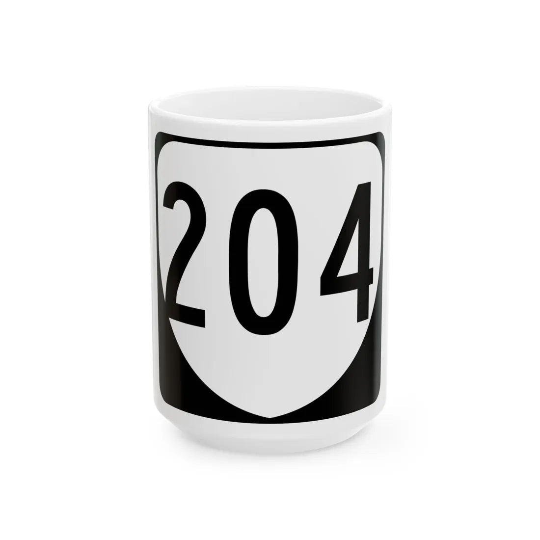 Virginia 204 1980 (Virginia) (Road Sign) White Coffee Mug 15oz - Go Mug Yourself