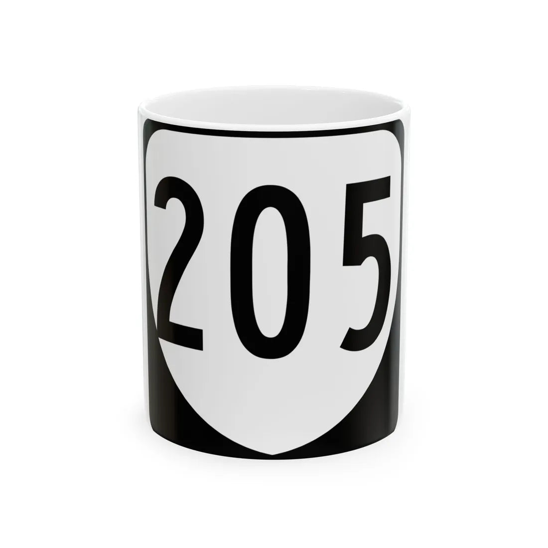 Virginia 205 1980 (Virginia) (Road Sign) White Coffee Mug 11oz - Go Mug Yourself