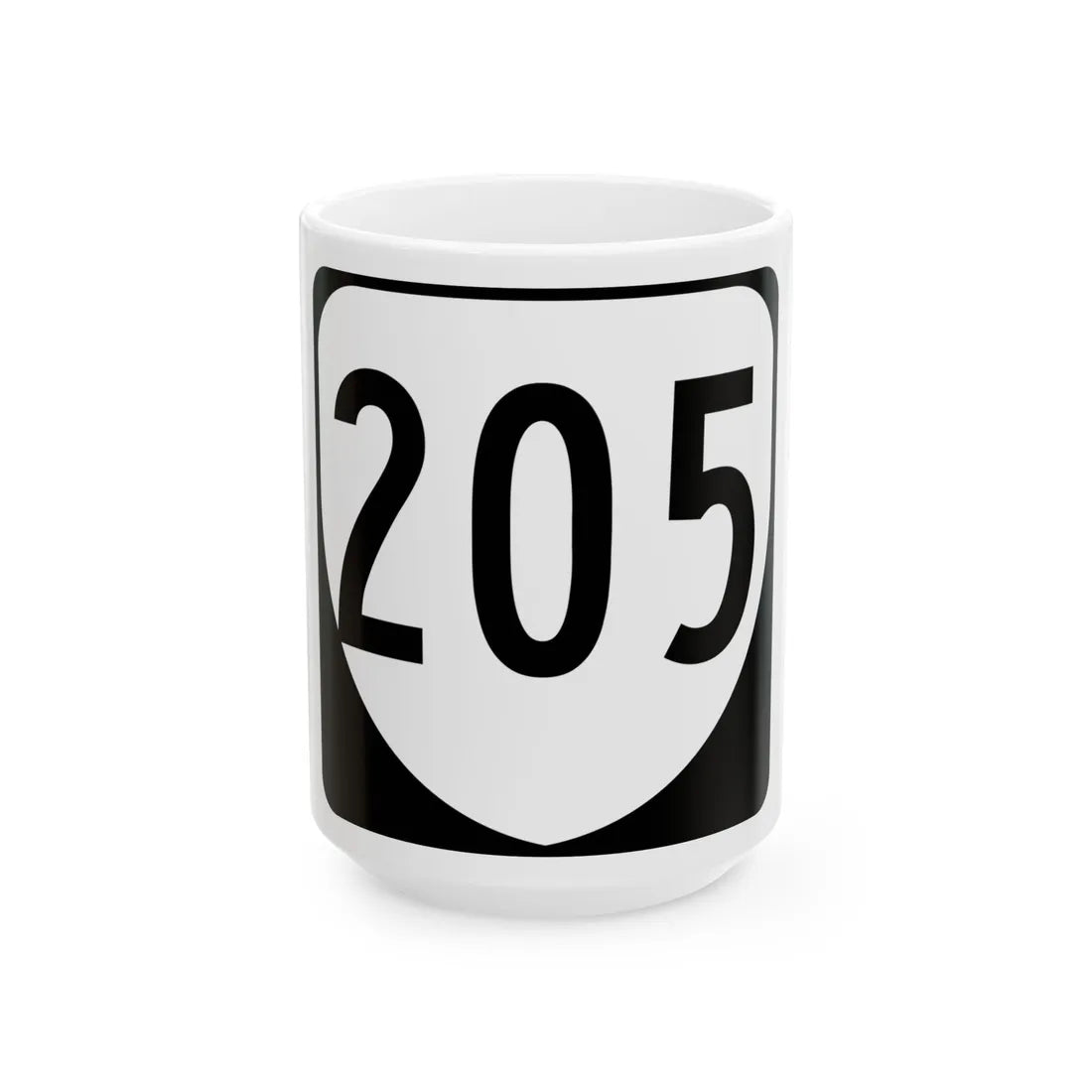 Virginia 205 1980 (Virginia) (Road Sign) White Coffee Mug 15oz - Go Mug Yourself