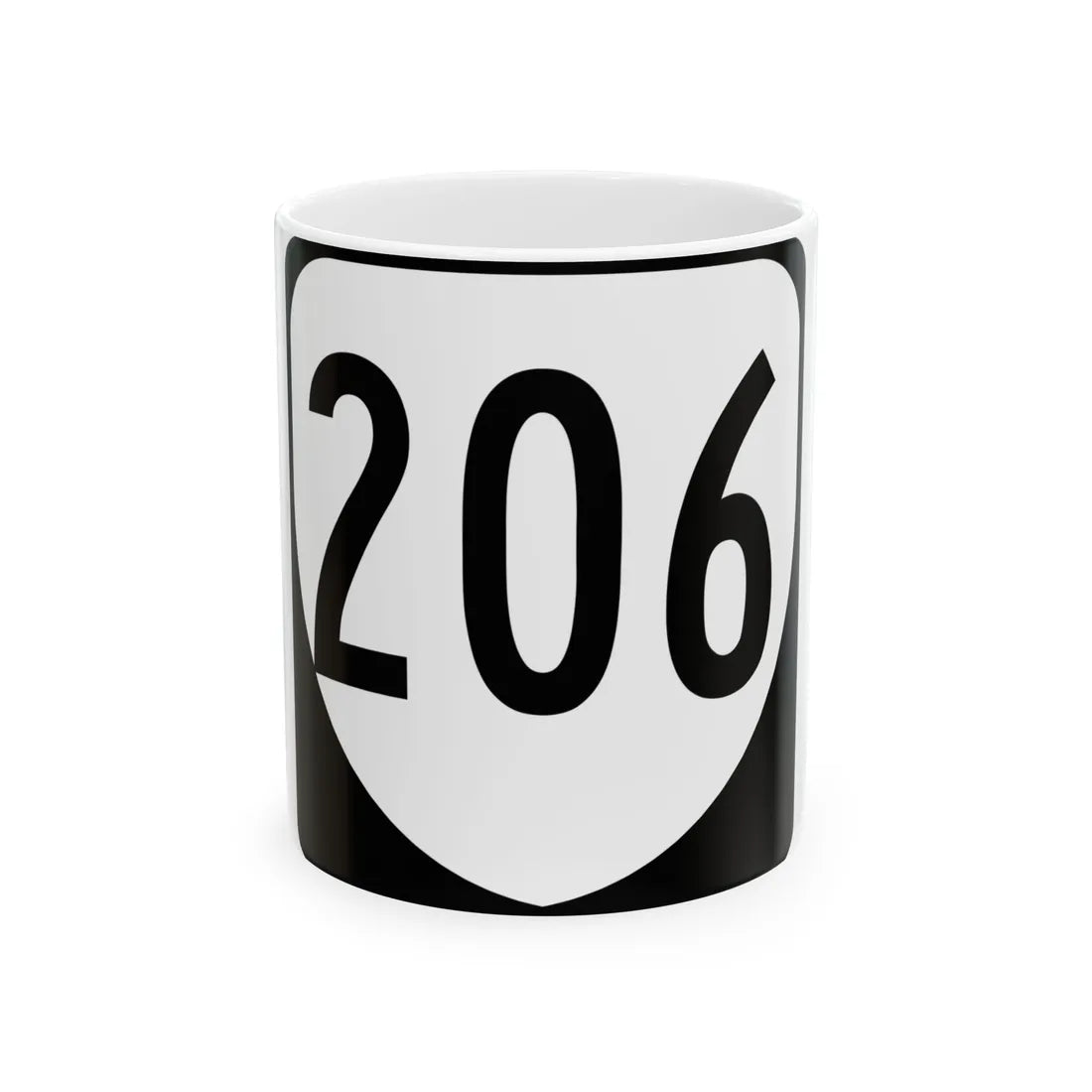 Virginia 206 1980 (Virginia) (Road Sign) White Coffee Mug 11oz - Go Mug Yourself