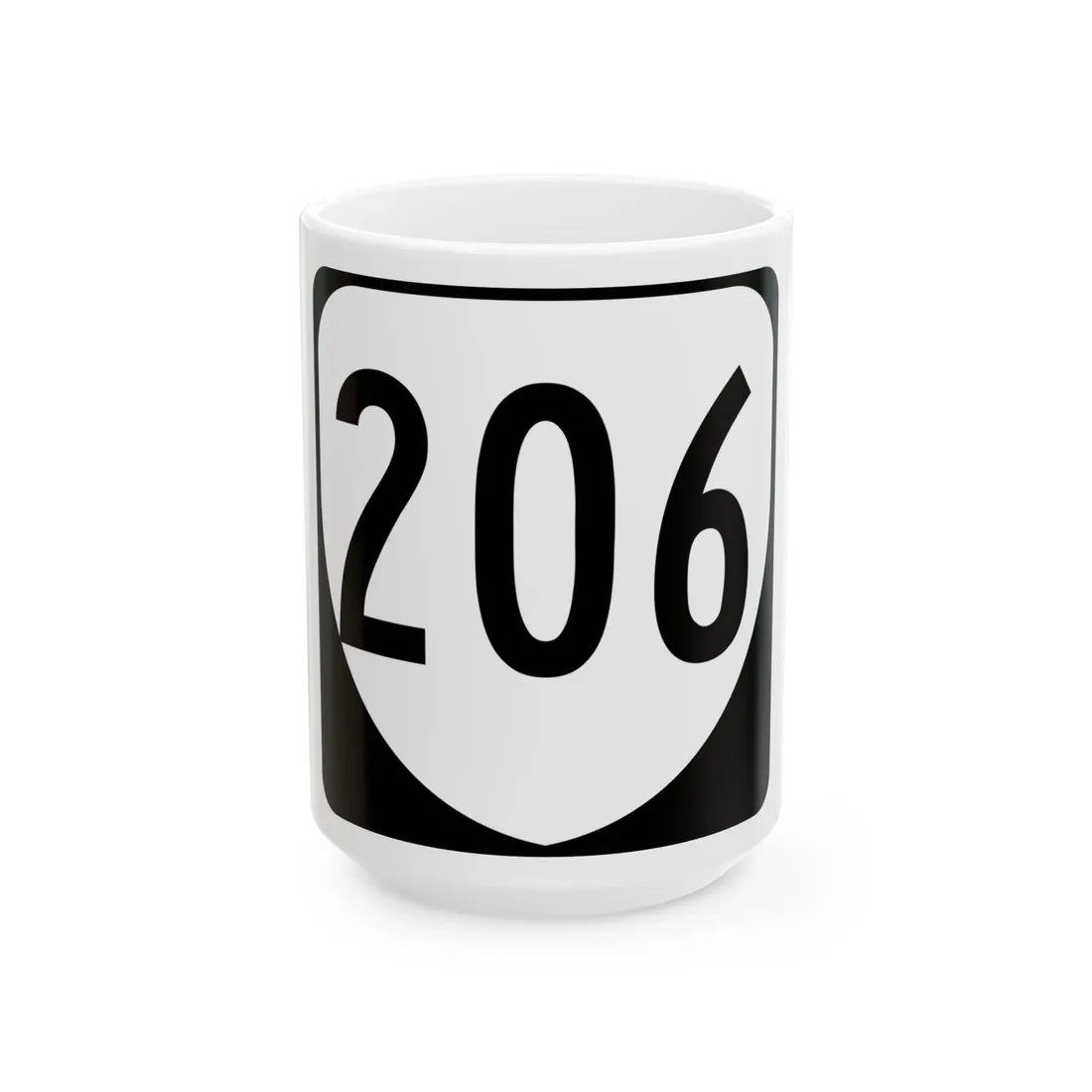 Virginia 206 1980 (Virginia) (Road Sign) White Coffee Mug 15oz - Go Mug Yourself