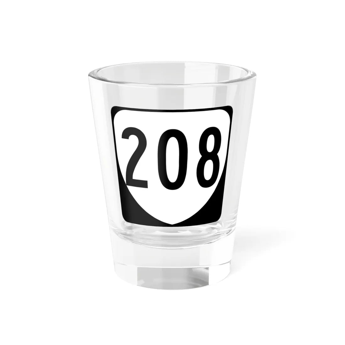 Virginia 208 1980 (Virginia) (Road Sign) Shot Glass 1.5oz 1.5oz - Go Mug Yourself