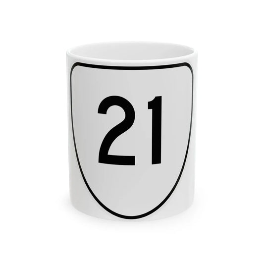 Virginia 21 1956 (Virginia) (Road Sign) White Coffee Mug 11oz - Go Mug Yourself