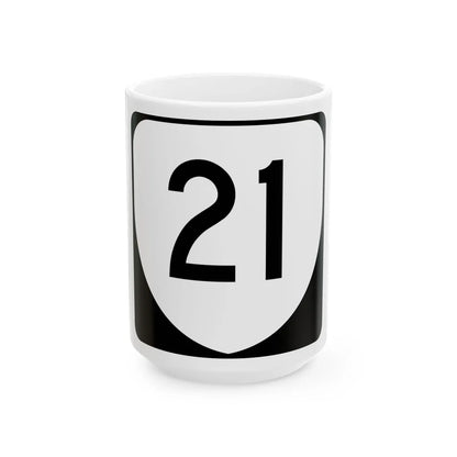 Virginia 21 (Virginia) (Road Sign) White Coffee Mug 15oz - Go Mug Yourself