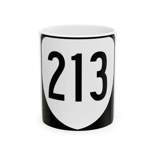 Virginia 213 1980 (Virginia) (Road Sign) White Coffee Mug 11oz - Go Mug Yourself