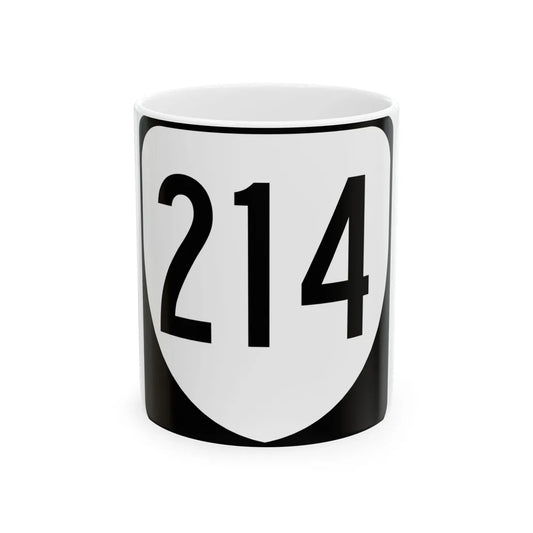 Virginia 214 1980 (Virginia) (Road Sign) White Coffee Mug 11oz - Go Mug Yourself