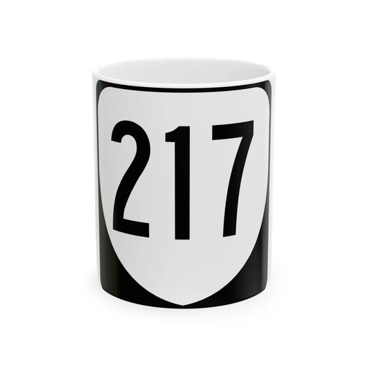 Virginia 217 1980 (Virginia) (Road Sign) White Coffee Mug 11oz - Go Mug Yourself