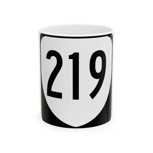 Virginia 219 1980 (Virginia) (Road Sign) White Coffee Mug 11oz - Go Mug Yourself