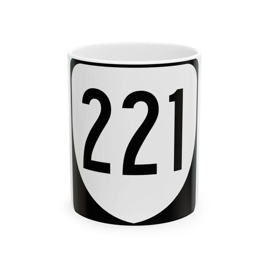 Virginia 221 1980 (Virginia) (Road Sign) White Coffee Mug 11oz - Go Mug Yourself