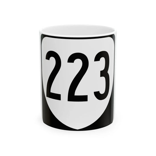 Virginia 223 1980 (Virginia) (Road Sign) White Coffee Mug 11oz - Go Mug Yourself