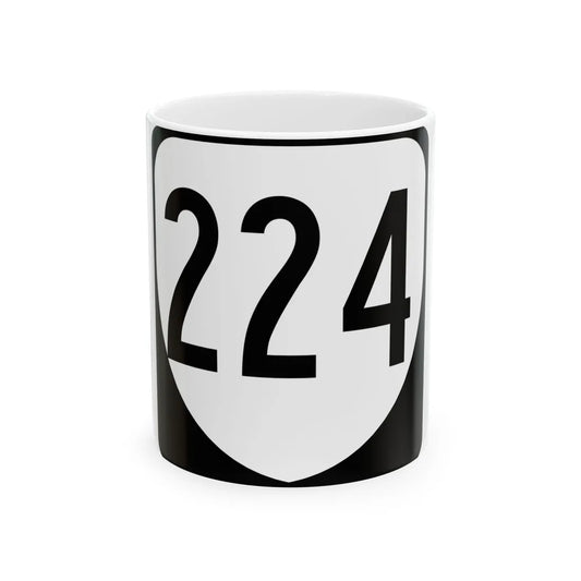 Virginia 224 1980 (Virginia) (Road Sign) White Coffee Mug 11oz - Go Mug Yourself