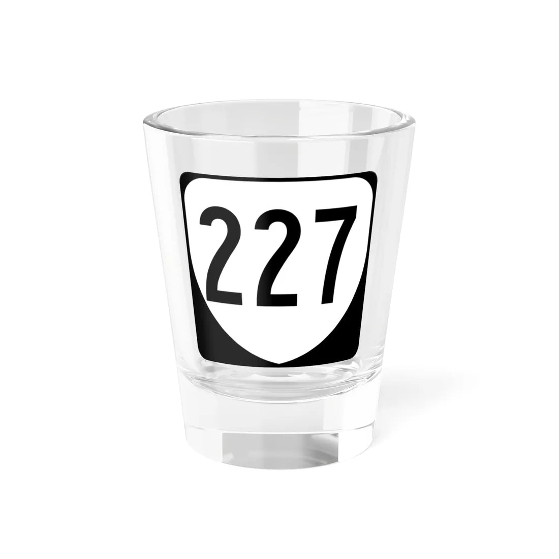 Virginia 227 1980 (Virginia) (Road Sign) Shot Glass 1.5oz 1.5oz - Go Mug Yourself