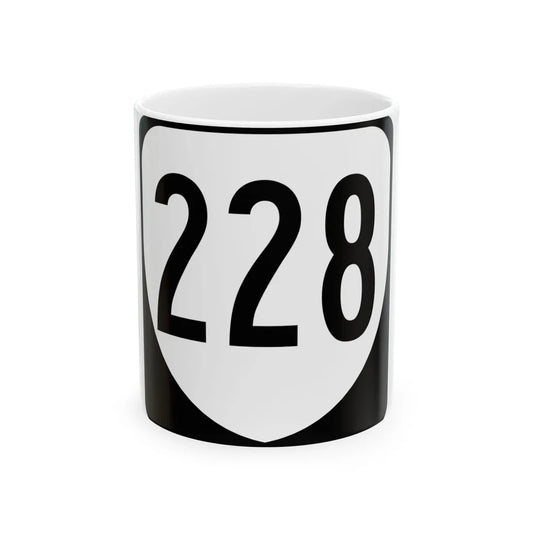 Virginia 228 1980 (Virginia) (Road Sign) White Coffee Mug 11oz - Go Mug Yourself