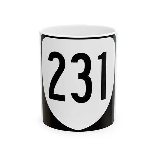Virginia 231 1980 (Virginia) (Road Sign) White Coffee Mug 11oz - Go Mug Yourself