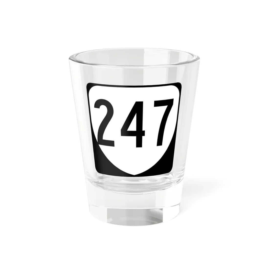 Virginia 247 1980 (Virginia) (Road Sign) Shot Glass 1.5oz 1.5oz - Go Mug Yourself