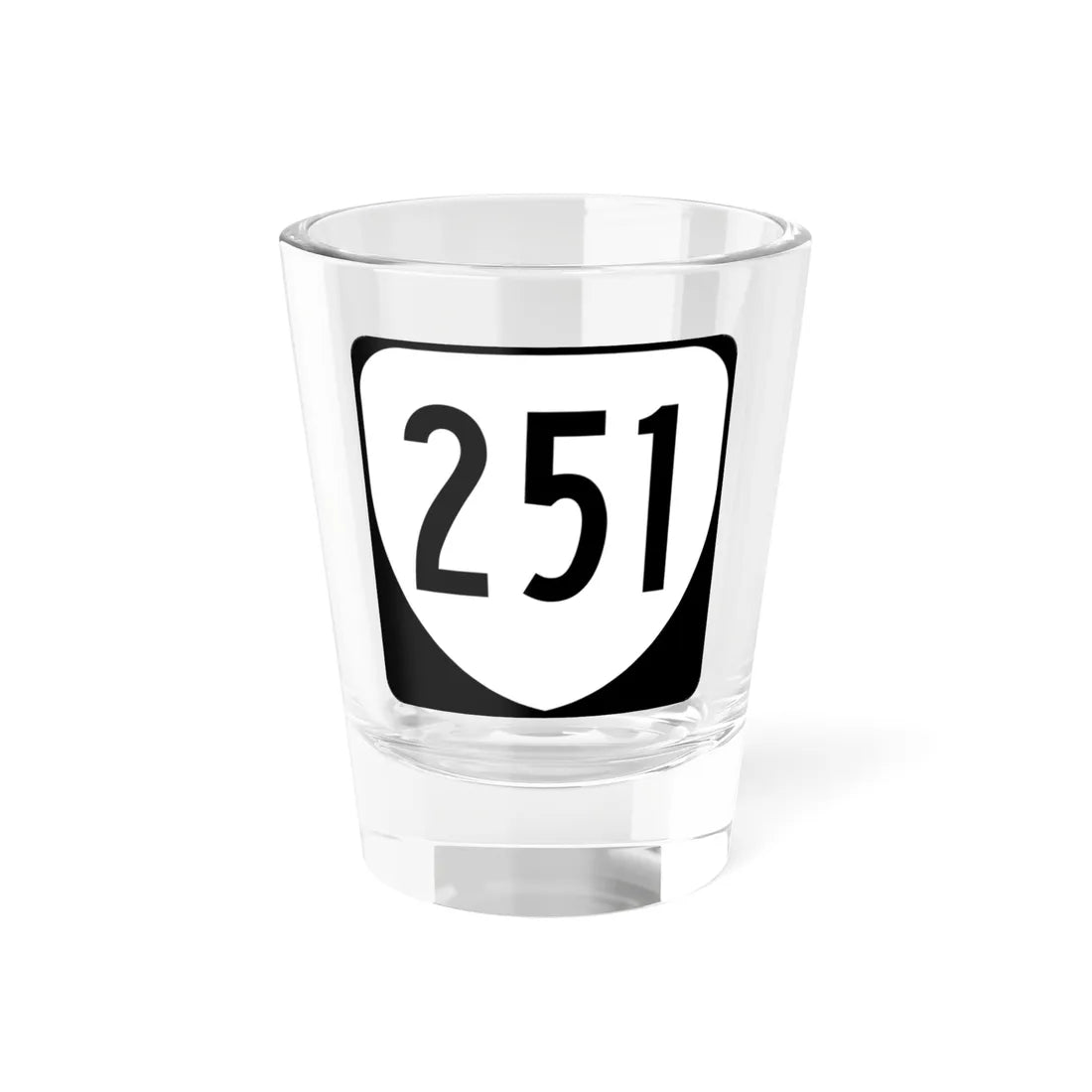 Virginia 251 1980 (Virginia) (Road Sign) Shot Glass 1.5oz 1.5oz - Go Mug Yourself