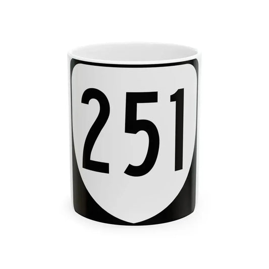 Virginia 251 1980 (Virginia) (Road Sign) White Coffee Mug 11oz - Go Mug Yourself