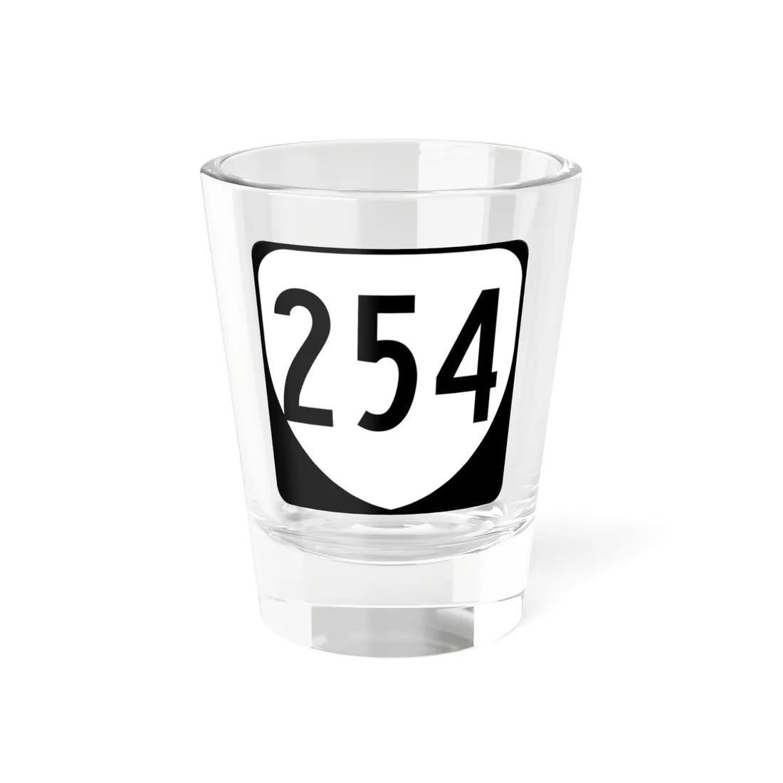 Virginia 254 1980 (Virginia) (Road Sign) Shot Glass 1.5oz 1.5oz - Go Mug Yourself