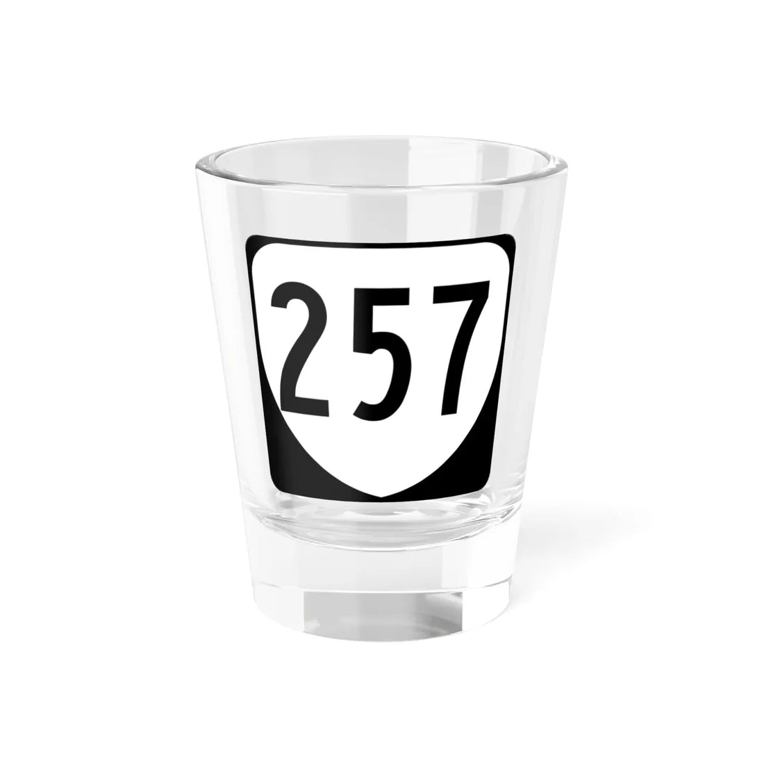 Virginia 257 1980 (Virginia) (Road Sign) Shot Glass 1.5oz 1.5oz - Go Mug Yourself