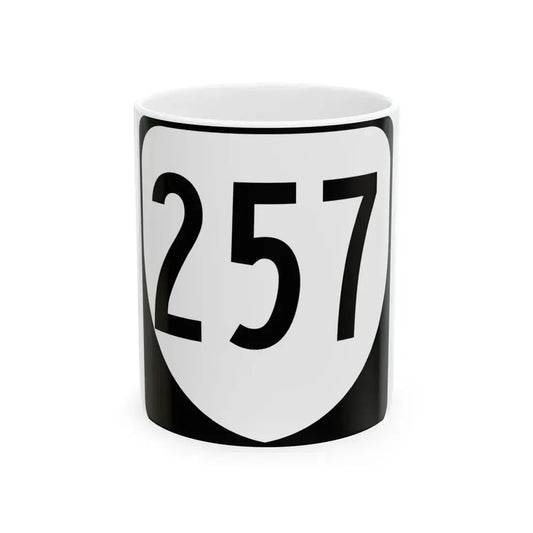 Virginia 257 1980 (Virginia) (Road Sign) White Coffee Mug 11oz - Go Mug Yourself