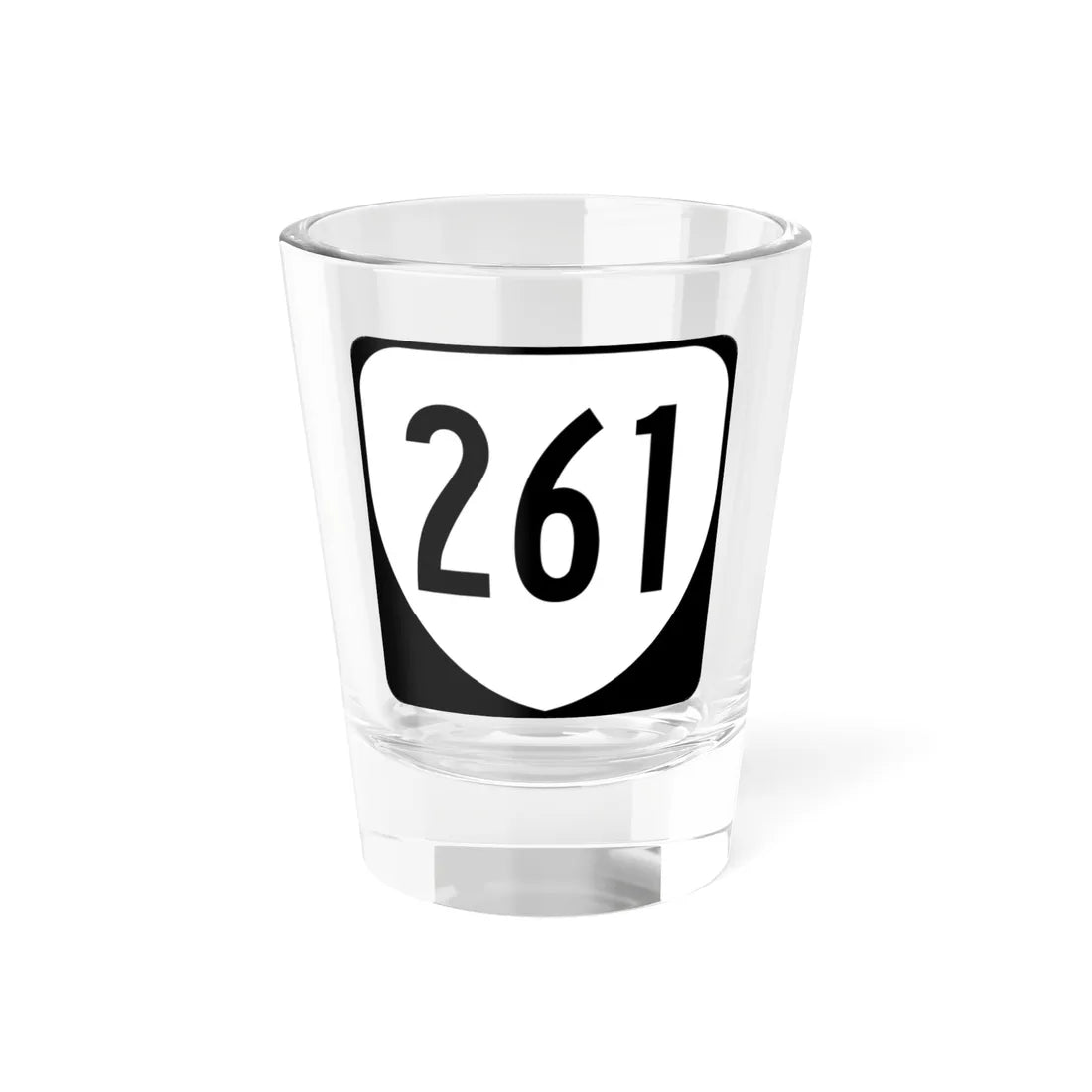 Virginia 261 1980 (Virginia) (Road Sign) Shot Glass 1.5oz 1.5oz - Go Mug Yourself