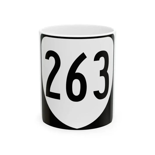 Virginia 263 1980 (Virginia) (Road Sign) White Coffee Mug 11oz - Go Mug Yourself