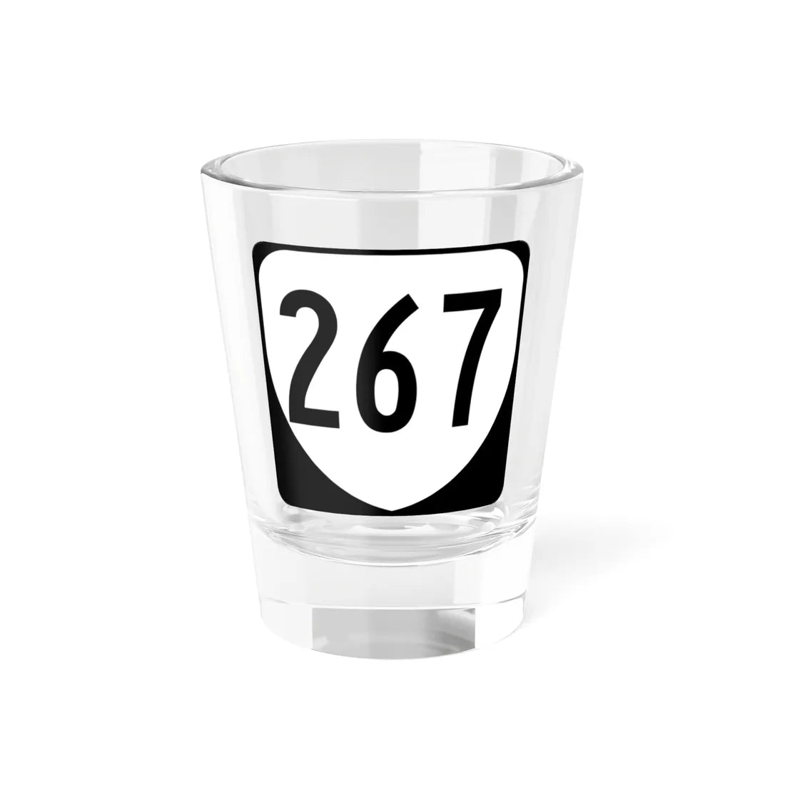 Virginia 267 1980 (Virginia) (Road Sign) Shot Glass 1.5oz 1.5oz - Go Mug Yourself