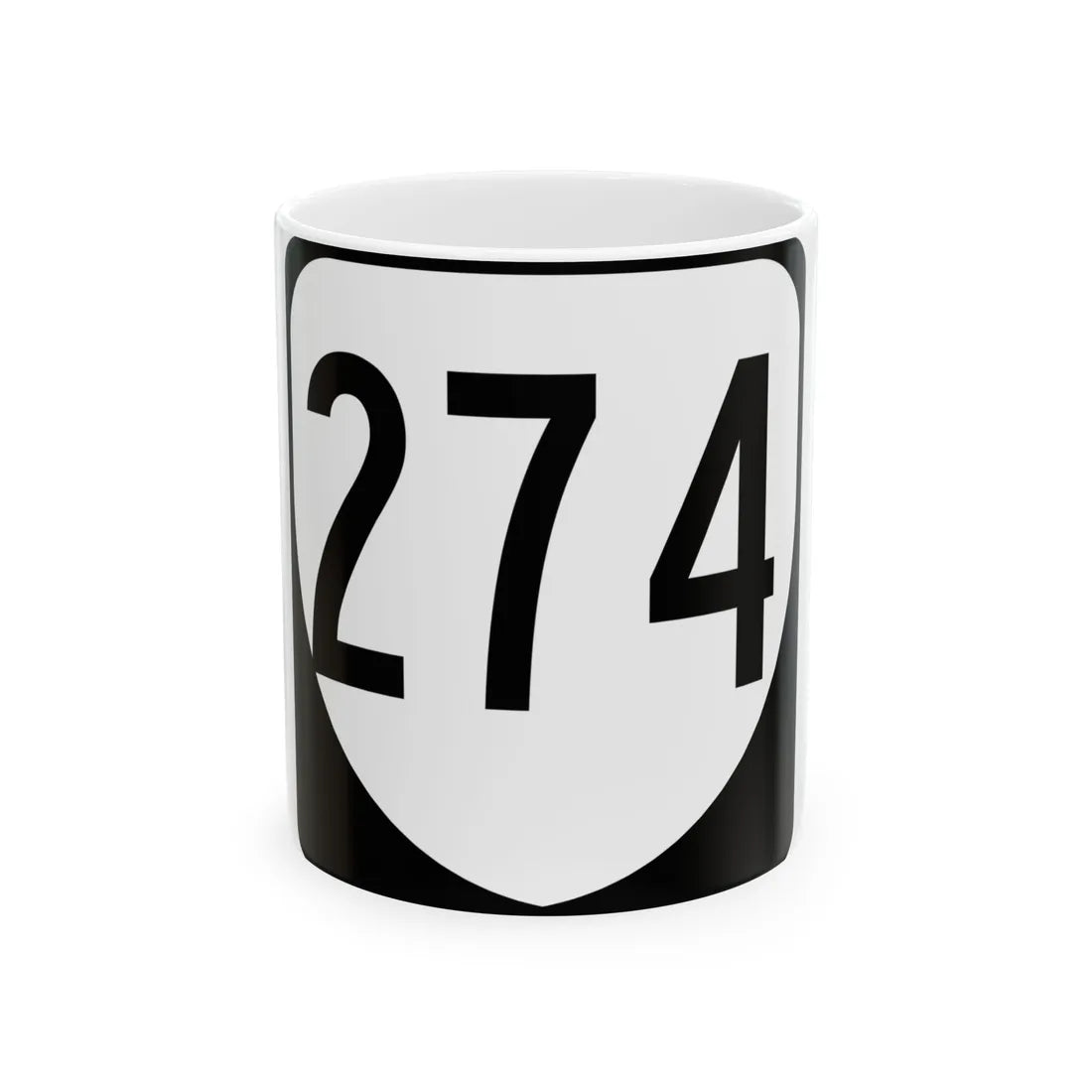 Virginia 274 1980 (Virginia) (Road Sign) White Coffee Mug 11oz - Go Mug Yourself