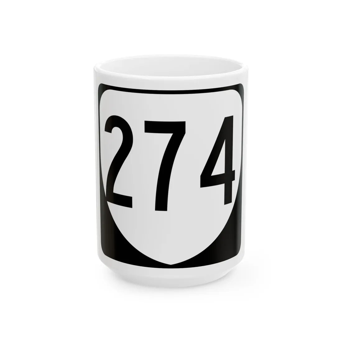 Virginia 274 1980 (Virginia) (Road Sign) White Coffee Mug 15oz - Go Mug Yourself