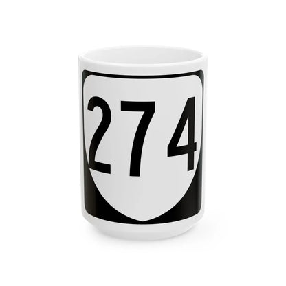 Virginia 274 1980 (Virginia) (Road Sign) White Coffee Mug 15oz - Go Mug Yourself