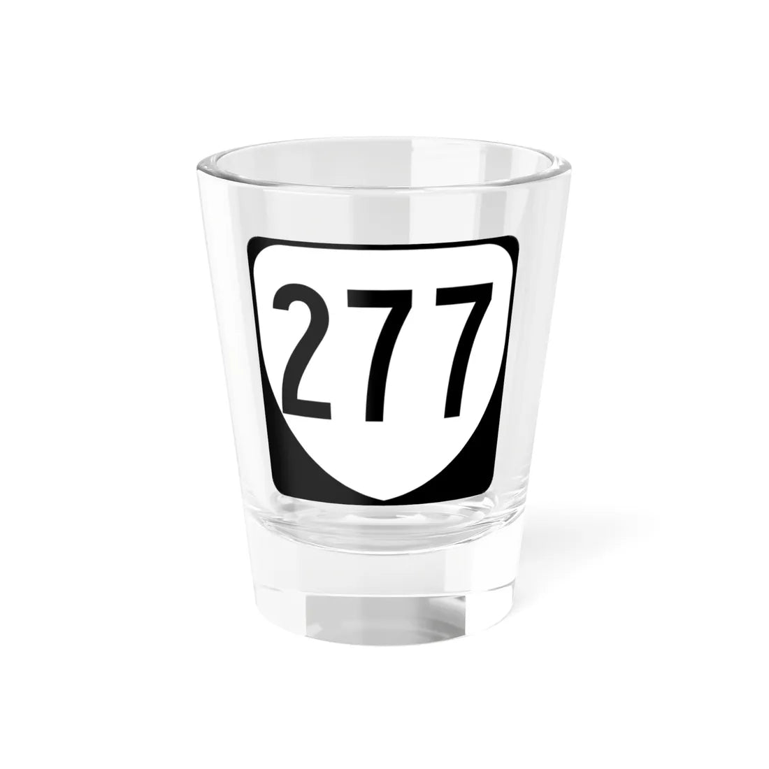 Virginia 277 1980 (Virginia) (Road Sign) Shot Glass 1.5oz 1.5oz - Go Mug Yourself