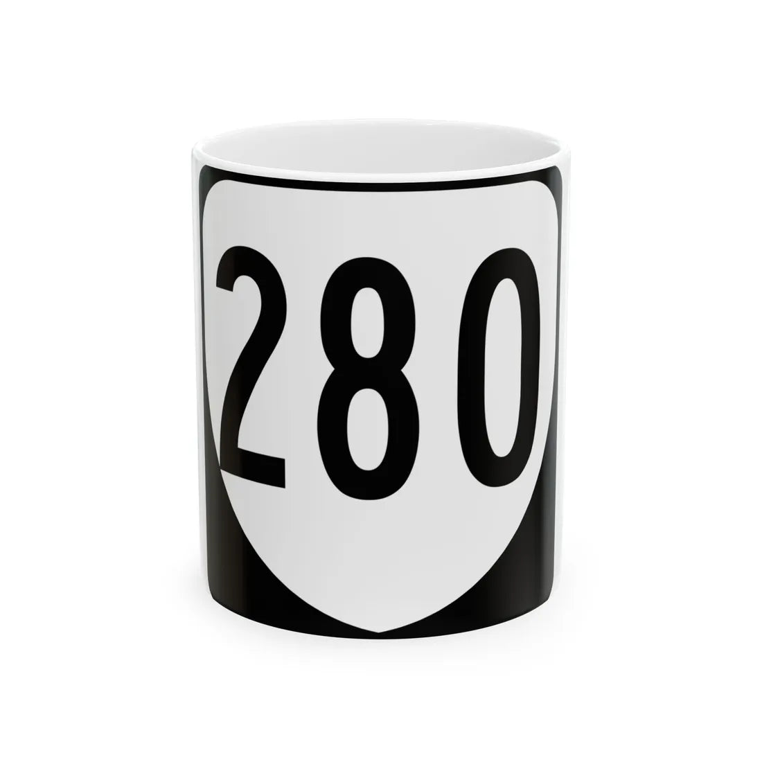 Virginia 280 1980 (Virginia) (Road Sign) White Coffee Mug 11oz - Go Mug Yourself