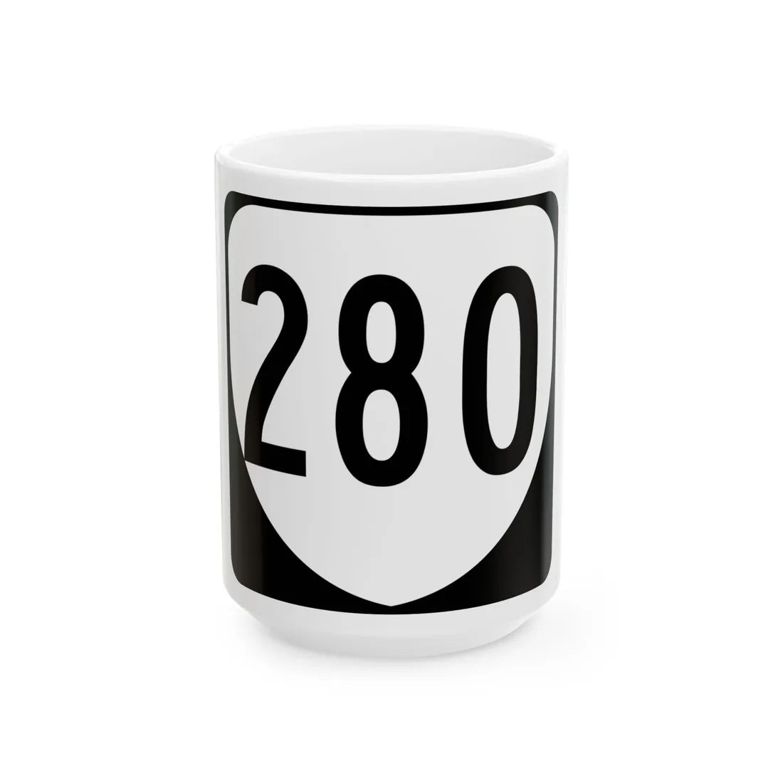 Virginia 280 1980 (Virginia) (Road Sign) White Coffee Mug 15oz - Go Mug Yourself