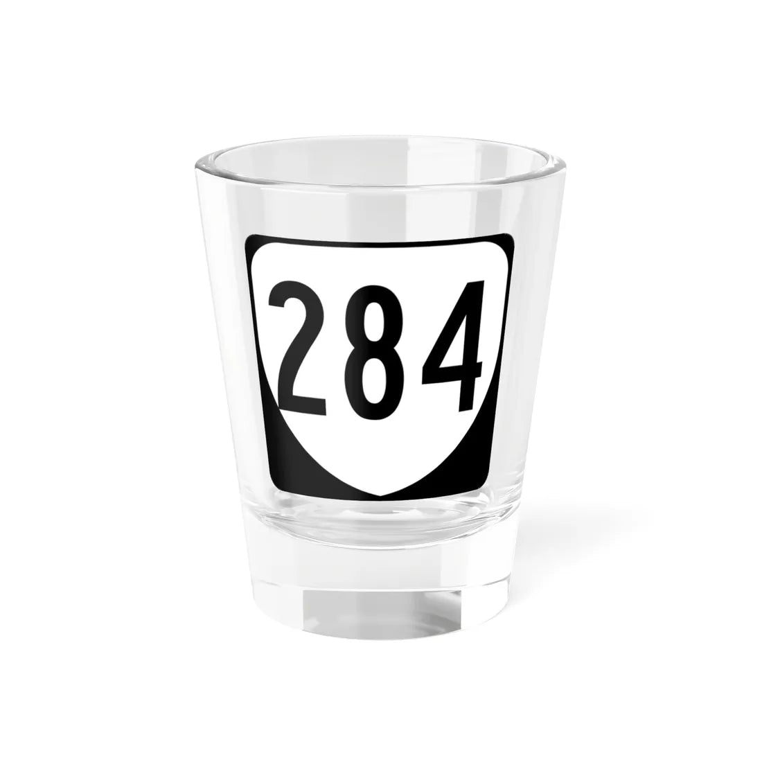 Virginia 284 1980 (Virginia) (Road Sign) Shot Glass 1.5oz 1.5oz - Go Mug Yourself