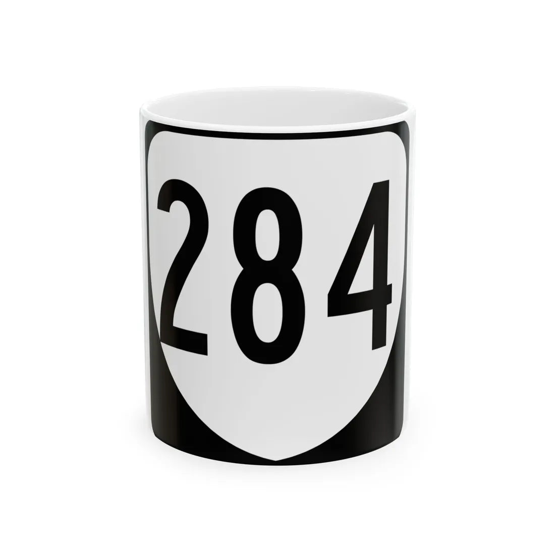Virginia 284 1980 (Virginia) (Road Sign) White Coffee Mug 11oz - Go Mug Yourself