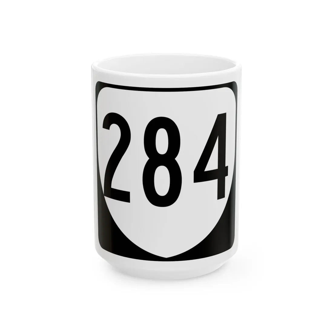 Virginia 284 1980 (Virginia) (Road Sign) White Coffee Mug 15oz - Go Mug Yourself