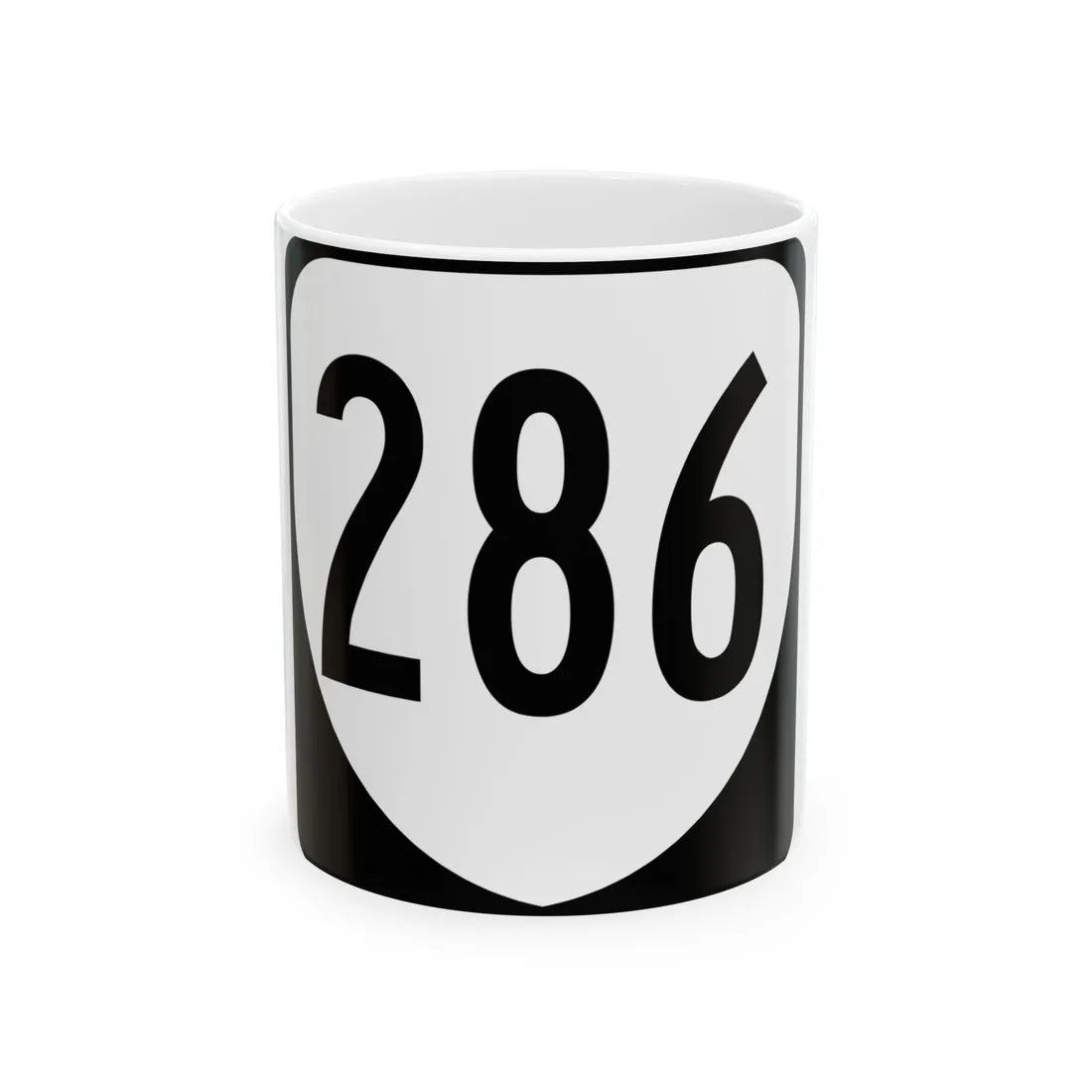 Virginia 286 1980 (Virginia) (Road Sign) White Coffee Mug 11oz - Go Mug Yourself