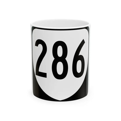 Virginia 286 1980 (Virginia) (Road Sign) White Coffee Mug 11oz - Go Mug Yourself