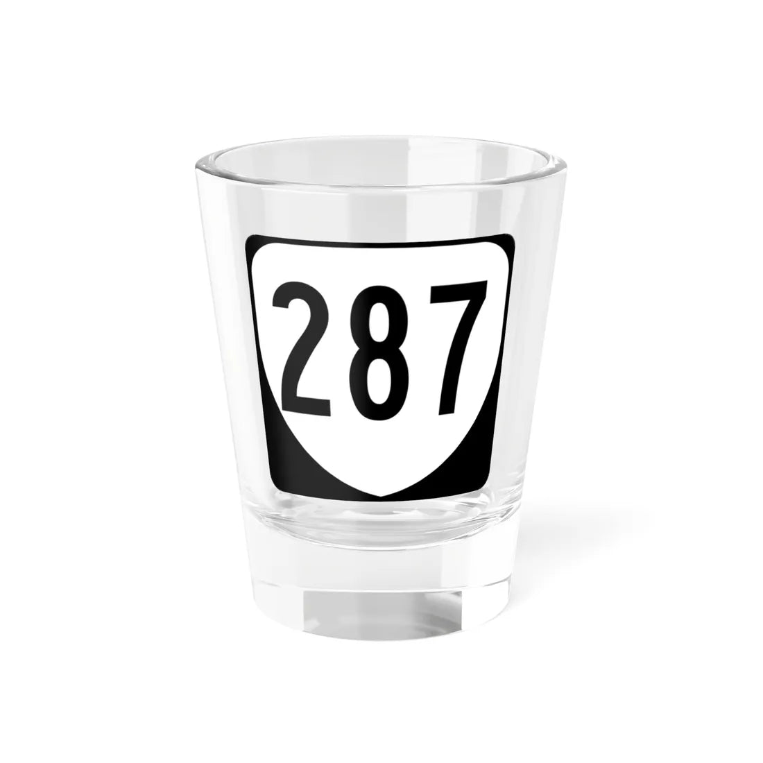 Virginia 287 1980 (Virginia) (Road Sign) Shot Glass 1.5oz 1.5oz - Go Mug Yourself