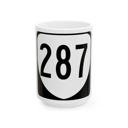 Virginia 287 1980 (Virginia) (Road Sign) White Coffee Mug 15oz - Go Mug Yourself