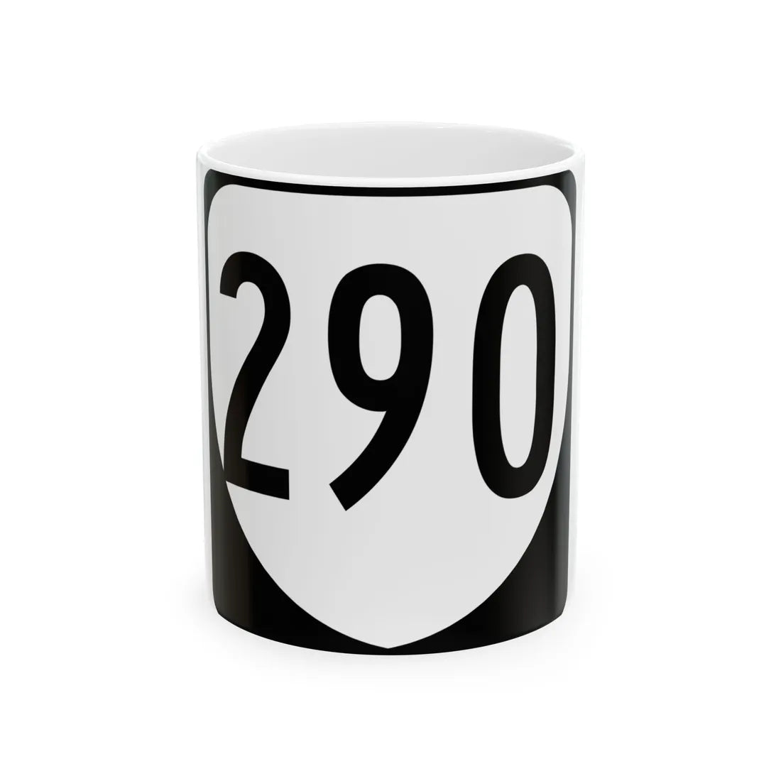 Virginia 290 1980 (Virginia) (Road Sign) White Coffee Mug 11oz - Go Mug Yourself