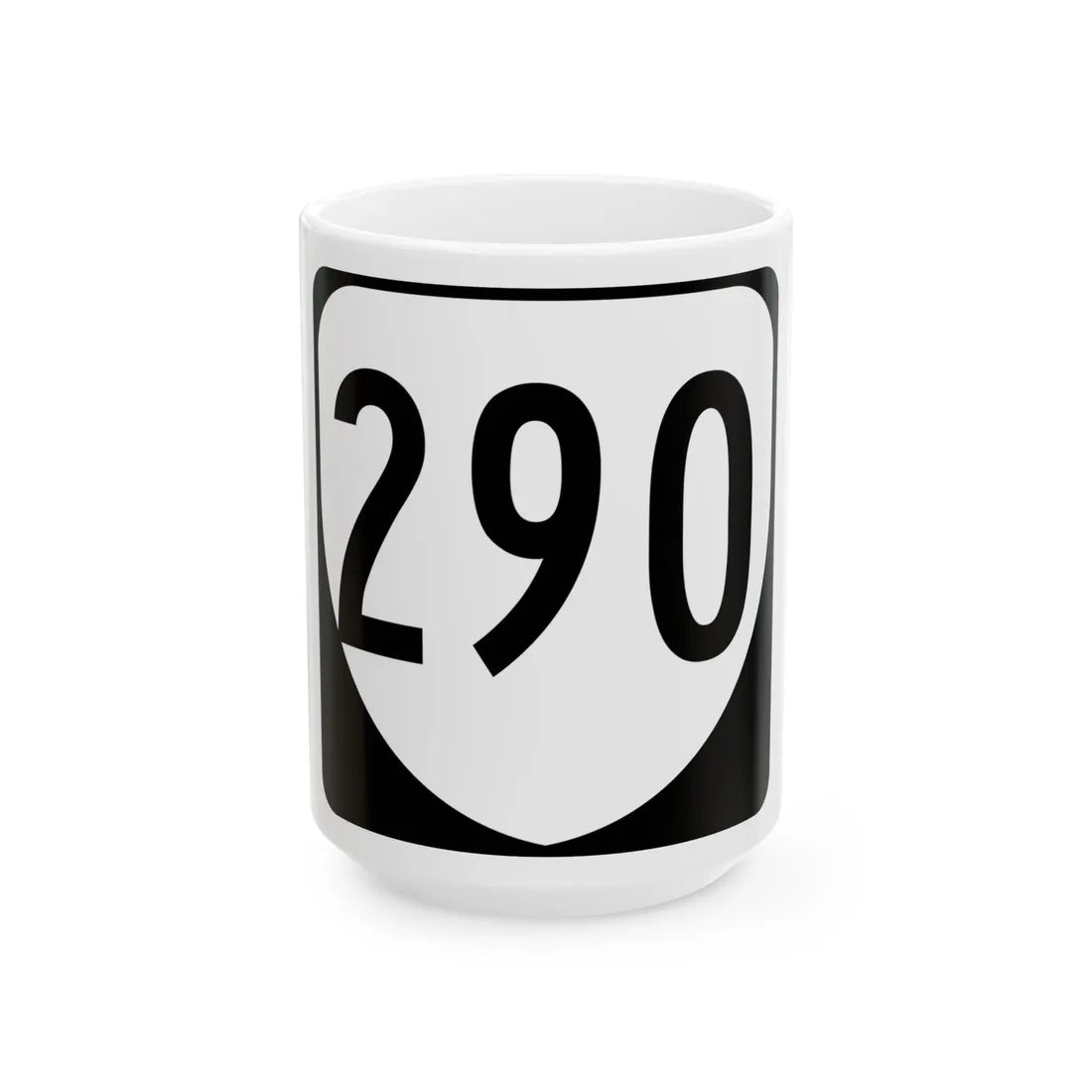 Virginia 290 1980 (Virginia) (Road Sign) White Coffee Mug 15oz - Go Mug Yourself