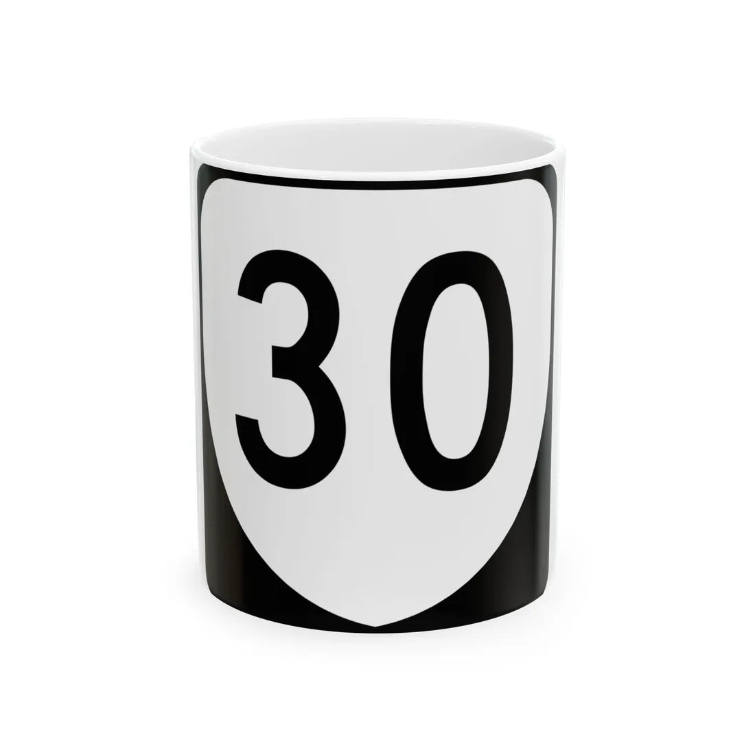 Virginia 30 (Virginia) (Road Sign) White Coffee Mug 11oz - Go Mug Yourself
